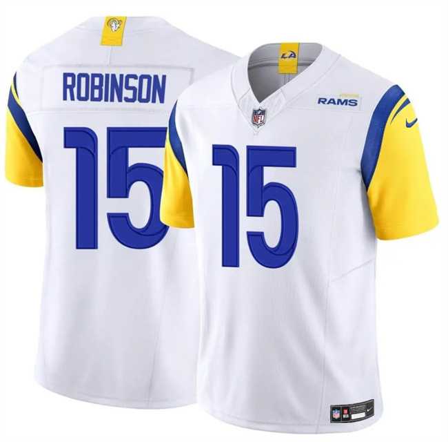 Men & Women & Youth Los Angeles Rams #15 Demarcus Robinson White 2024 F.U.S.E. Vapor Untouchable Stitched Jersey->los angeles chargers->NFL Jersey